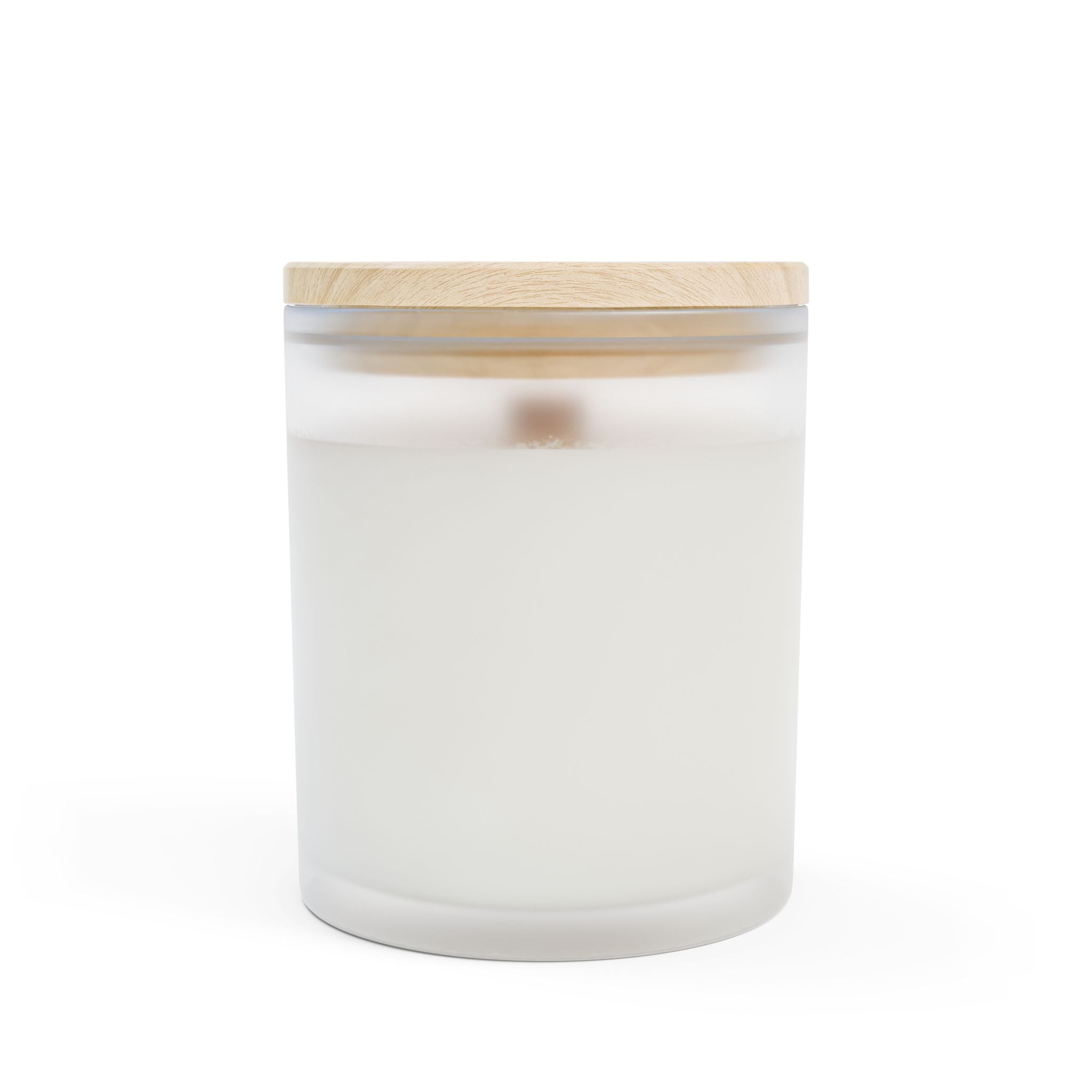 Frosted Glass Candle — Modern H2 Pattern Scented Candle (11 oz)