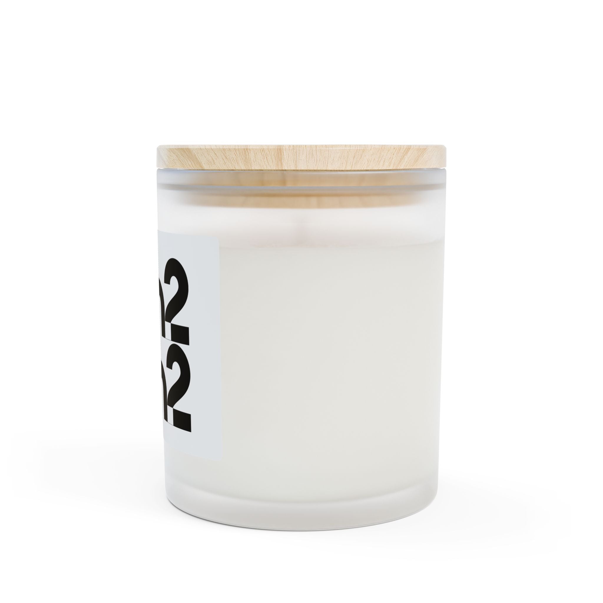 Frosted Glass Candle — Modern H2 Pattern Scented Candle (11 oz)
