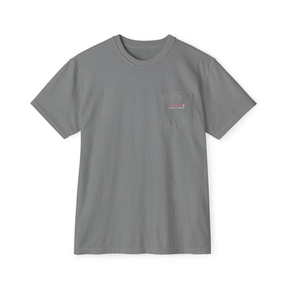 Pocket T-Shirt — Minimalist Gray Garment-Dyed Crew with Subtle Pocket Accent