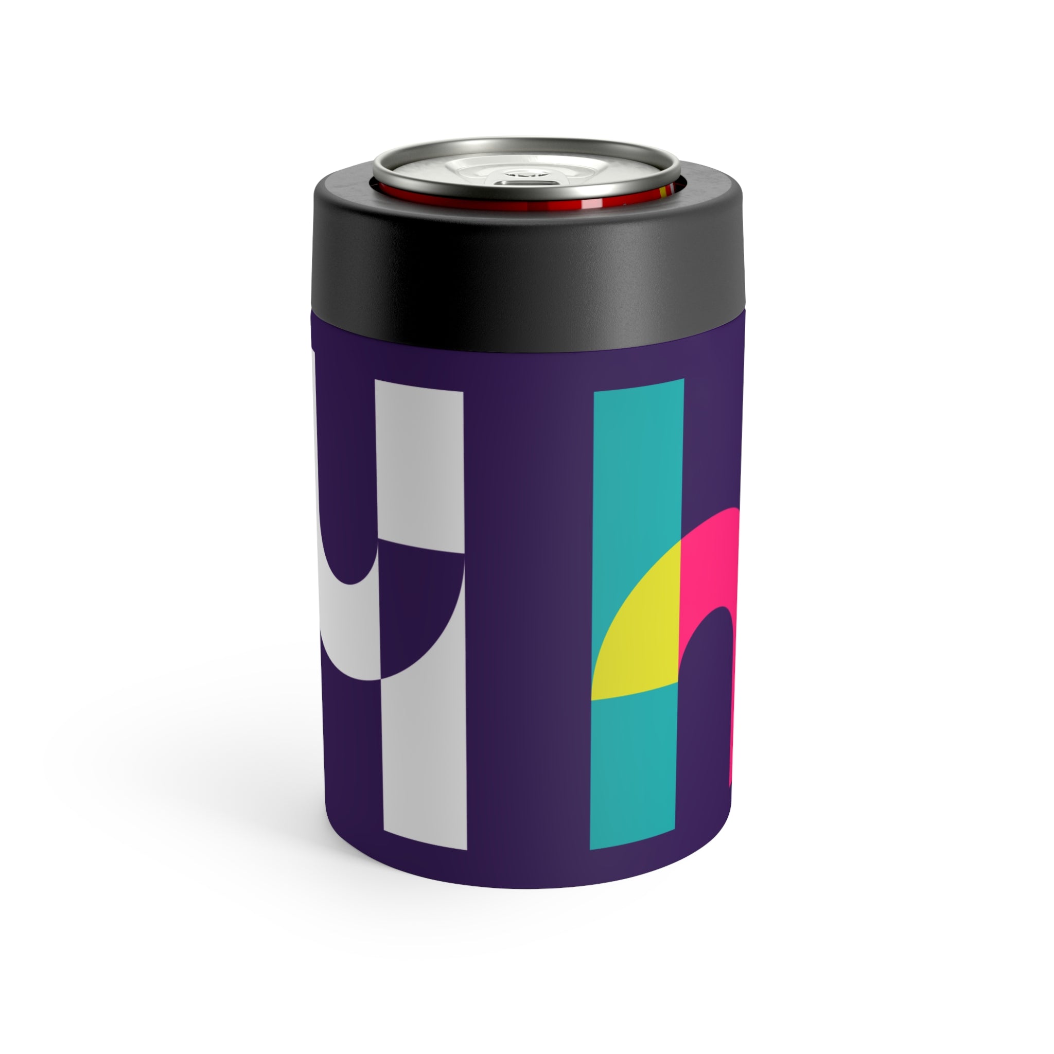 Color Block '24 Can Holder – Retro Neon Party Cooler Sleeve
