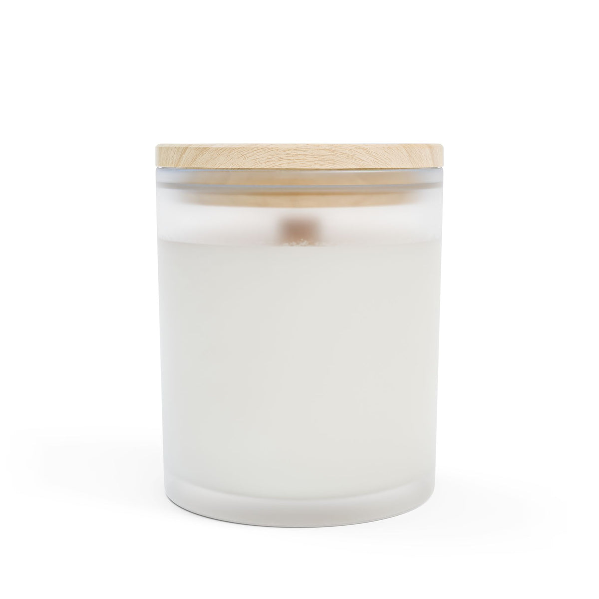 Frosted Glass Candle — Modern H2 Pattern Scented Candle (11 oz)