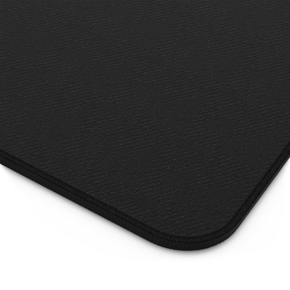 Retro Geometric Desk Mat — Bold 2 Pattern in Black, Cyan & Magenta