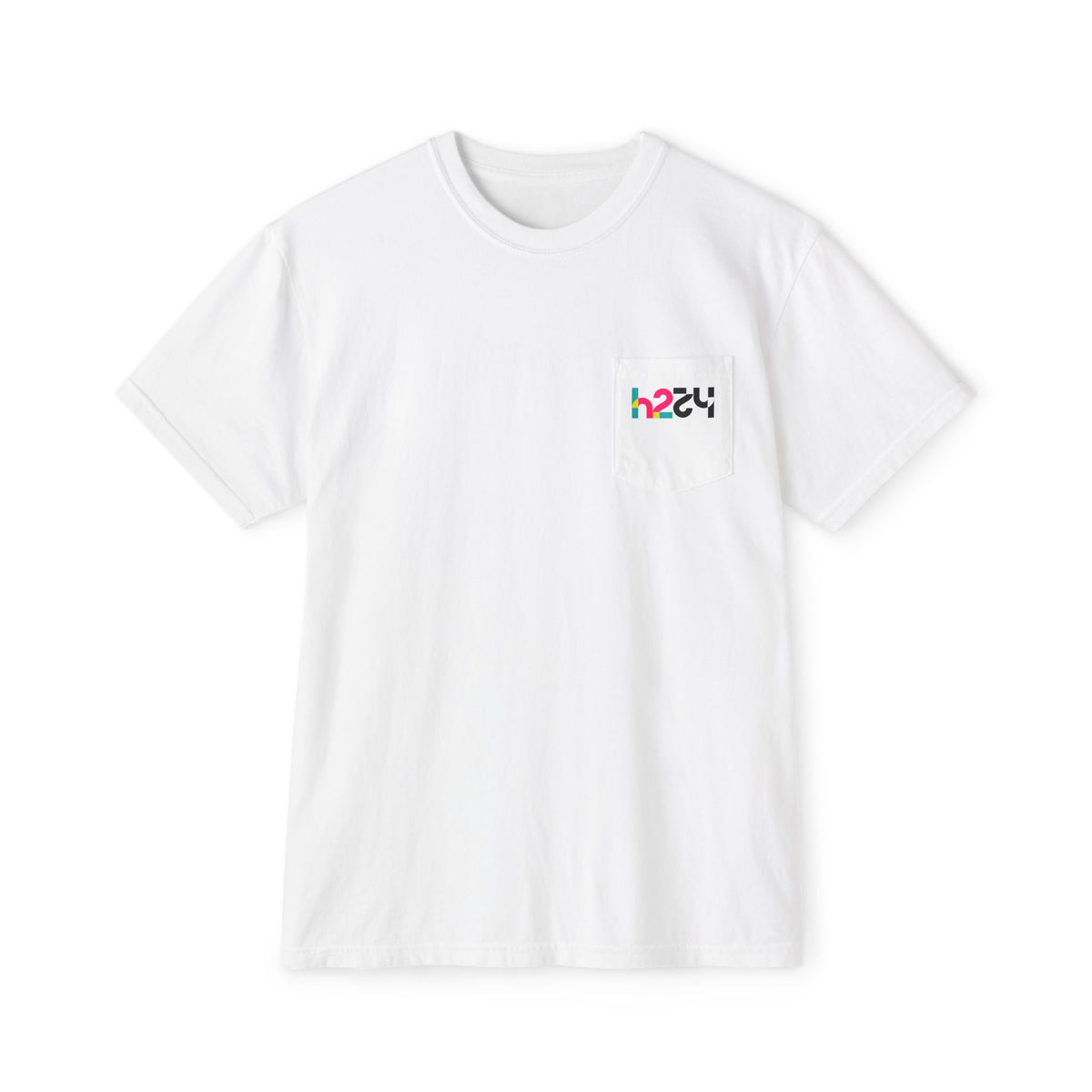 H2O4 Pocket T‑Shirt — Minimal Water Logo Pocket Tee