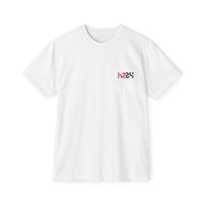 H2O4 Pocket T‑Shirt — Minimal Water Logo Pocket Tee